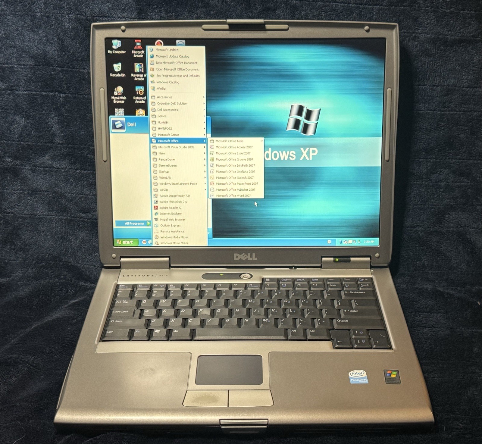 COMPLETE Dell Latitude D510 15” 1.73GHz/2GB/160GB/Serial/Parallel/WiFi/XP PRO