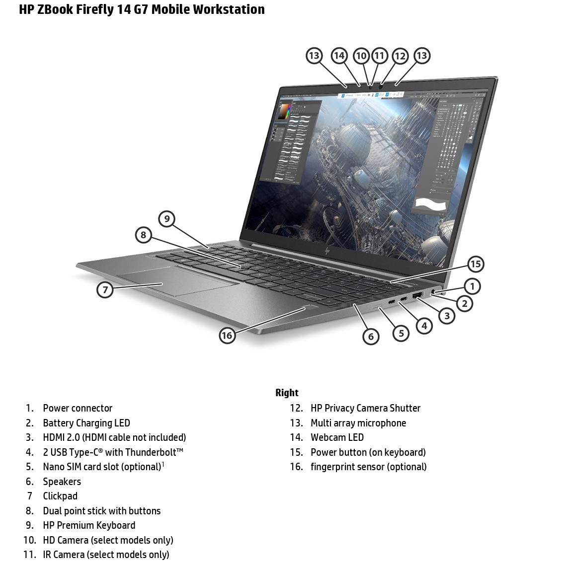 HP ZBook Firefly G7 14″ Laptop | i5-10210U | 16GB RAM 256GB NVMe | W 11 PRO