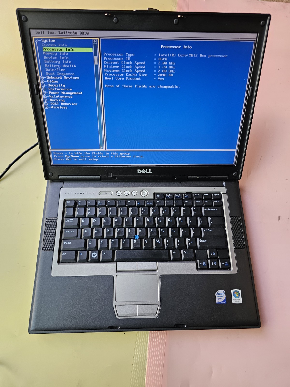 Dell Latitude D830 Core 2 DUO 3GB RAM 0GB SSD SERIAL COM PORT, PHONE PORT