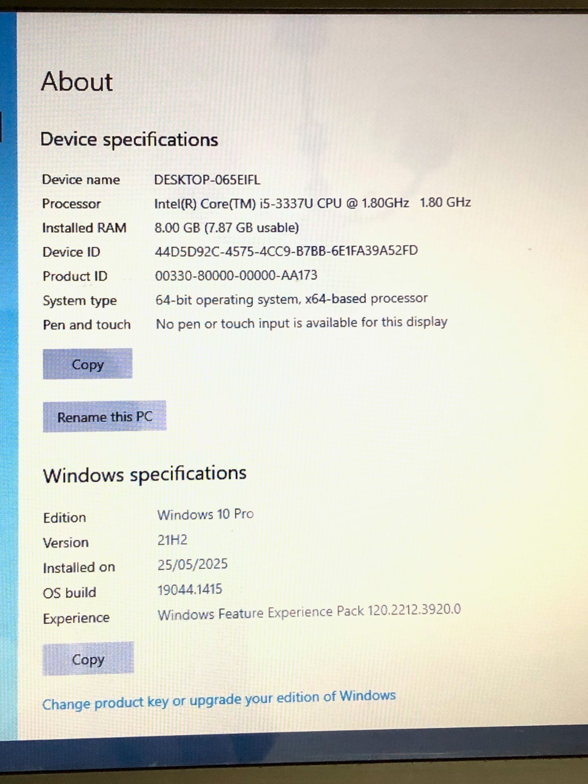 HP EliteBook Folio 9470M 14″ Ultrabook Intel Core i5-3337U 8G RAM 240G SSD Win10
