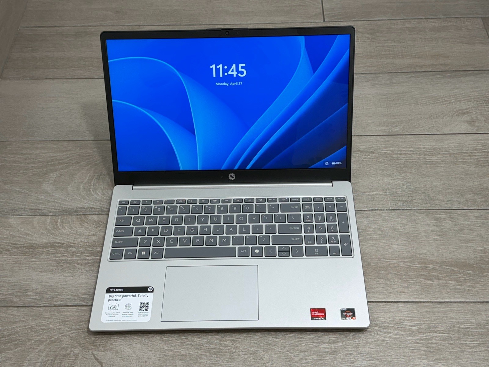 HP Laptop 15-FC0245DX 15.6″ Touch Laptop Ryzen 5 7520U 16GB RAM 256GB NVMe SSD