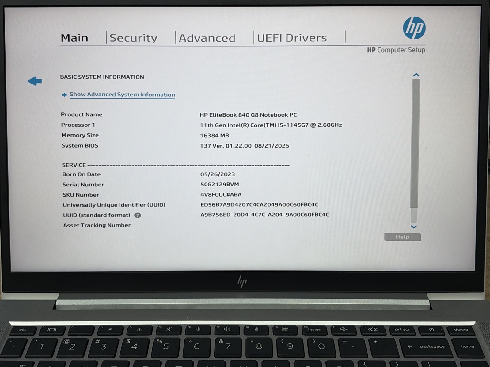HP EliteBook 840 G8 14″ FHD i5-1145G7 16GB RAM No OS