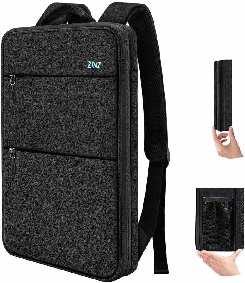 Expandable & Slim Laptop Backpack Case for 15-16 Inch Notebooks, Water Resistant