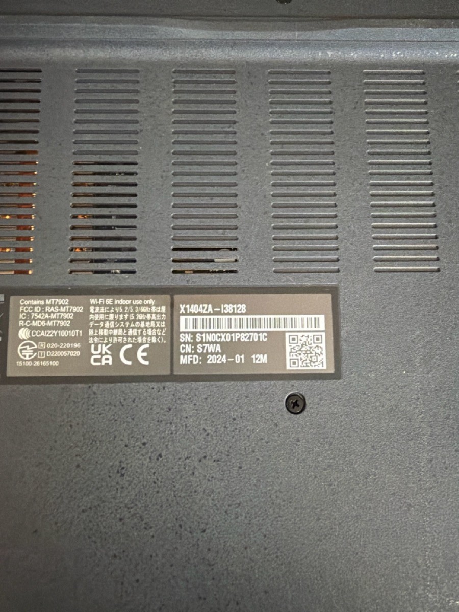 ASUS VIVOBOOK X1404ZA-I38128 (PSO040010)