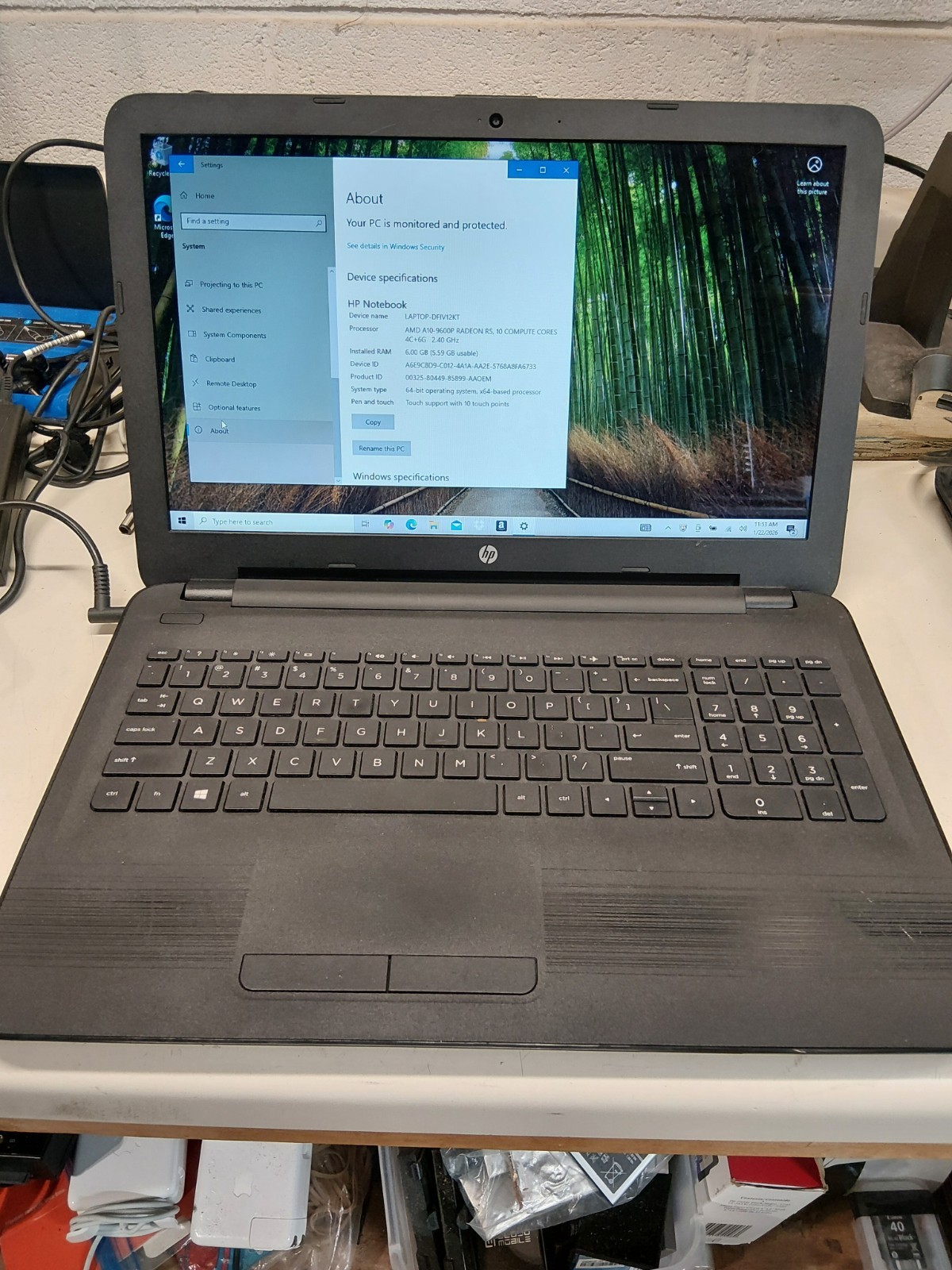 HP 15-ba079dx 15.6″ Touch AMD A10-9600p Radeon R5 6GB RAM #740 FREE SHIPPING
