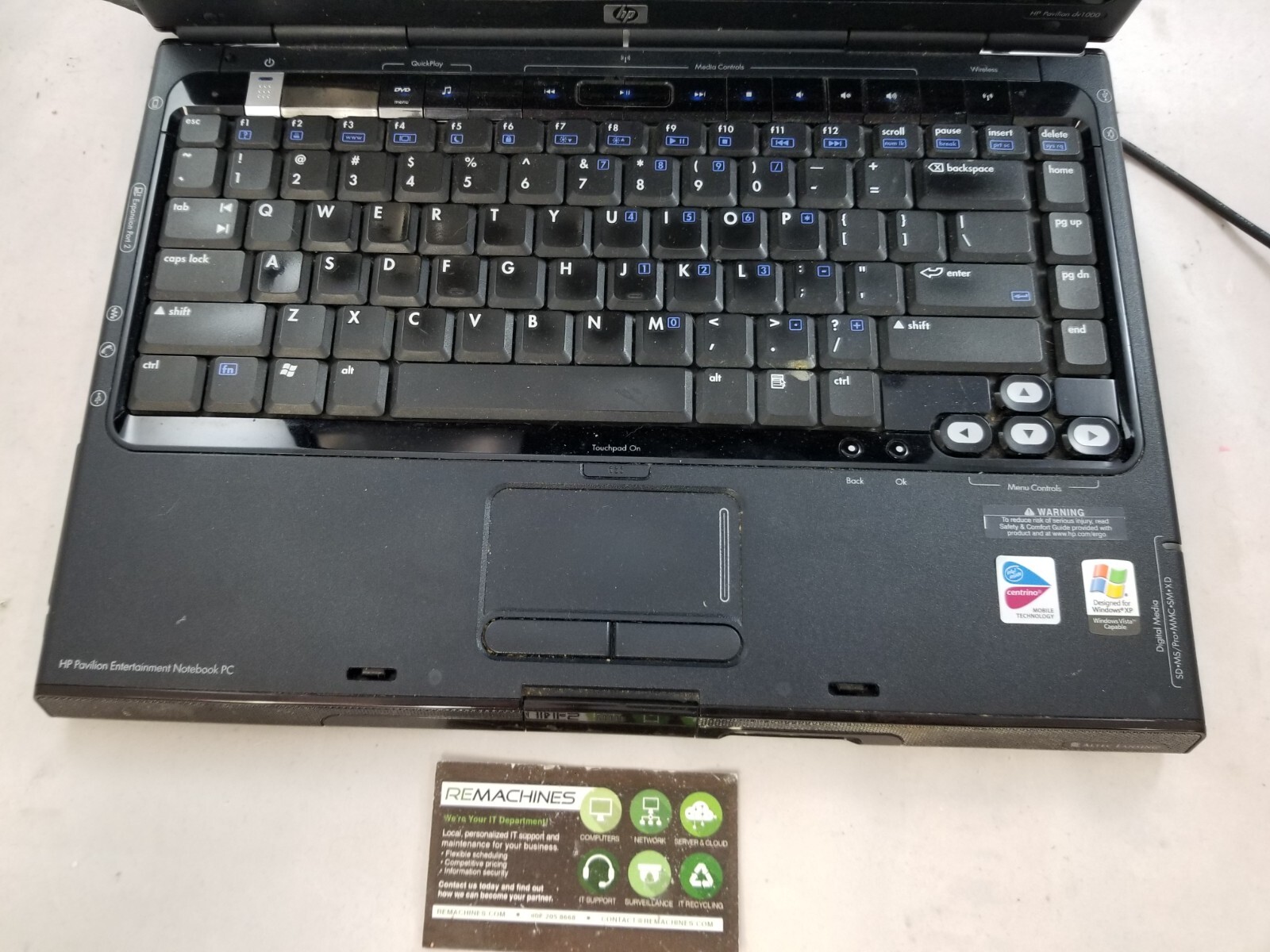 HP Pavilion dv1000 Special Edition 14.1″ Laptop Pentium M 1.6GHz 512MB 80GB Read