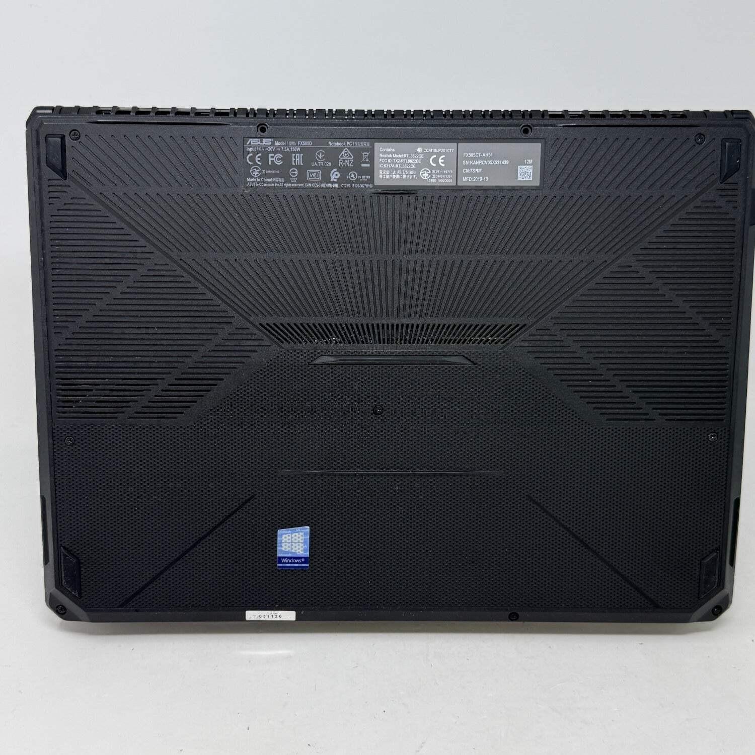 Asus TUF F16 FX505DT 15.6″ Ryzen 5 3550H 2.1GHz 16GB RAM 512GB SSD 256GB SSD GeF