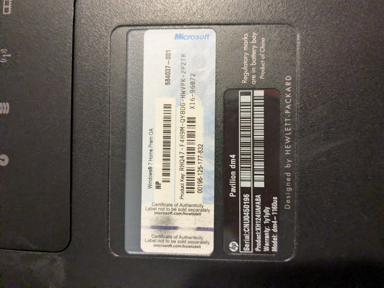 HP Pavilion dm4-1160us 14″ Core i5 2.40GHz 4GB Win 7 Webcam No HDD