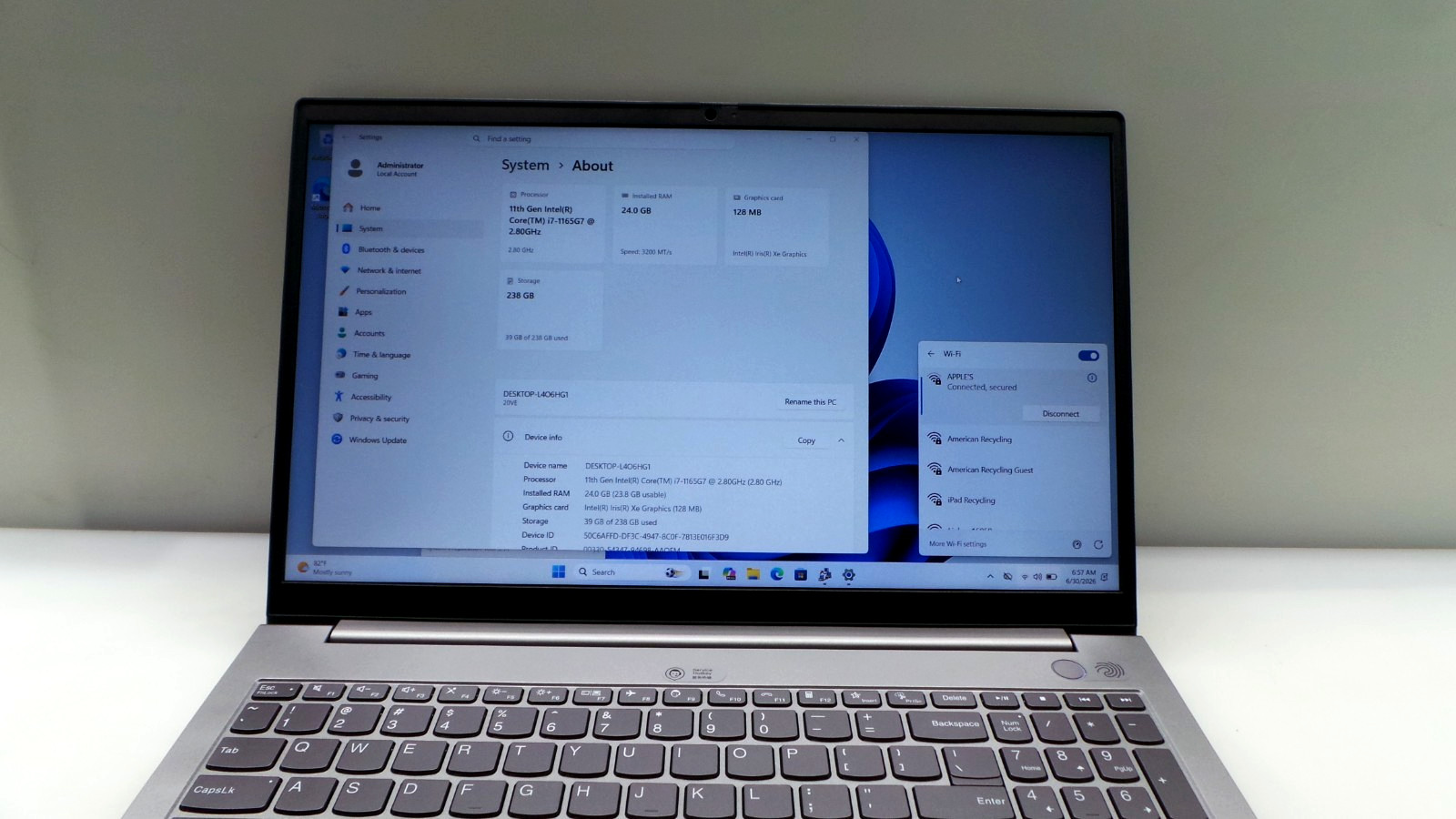 Lenovo ThnikBook 15 G2 ITL 15.6” i7-1165G7 2.8GHz 24GB DDR4 256GB SSD WIN 11 PRO