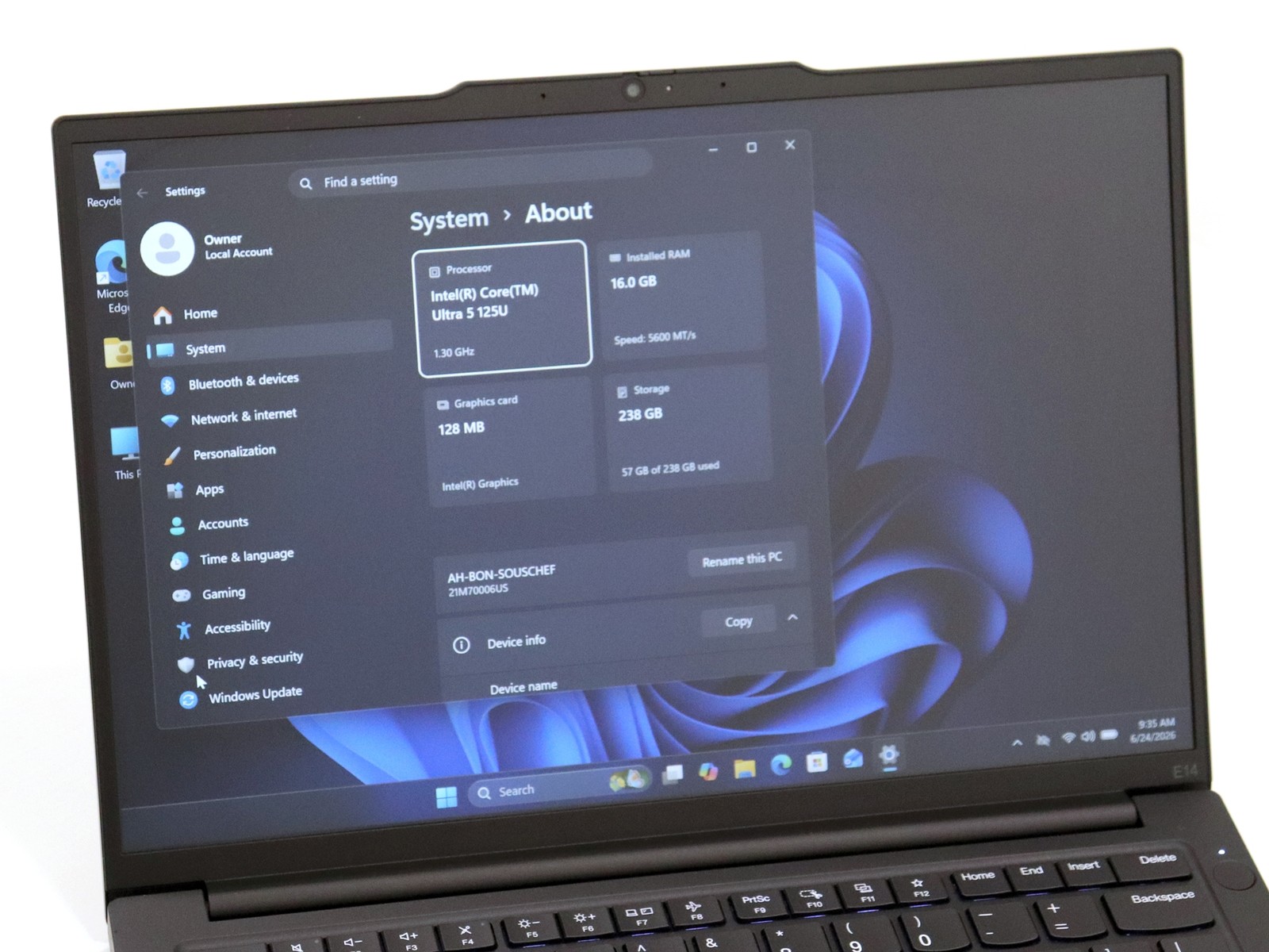 Lenovo ThinkPad E14 Gen 6 14.0″ Ultra 5 125U 16GB 256GB NVMe W11P + Warranty