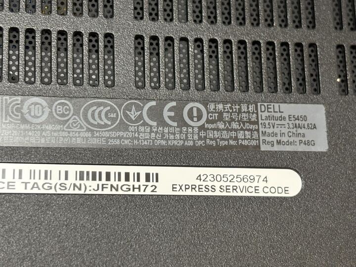 14” Dell Latitude E5450 Laptop Intel i5-5200U 8GB RAM 500GB HDD Win 10 Pro