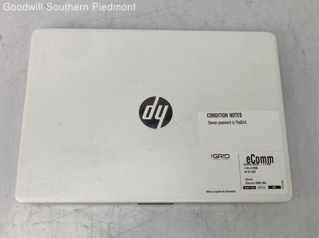 HP 14-dq0032dx Intel Celeron N4020 1.10GHz 4GB RAM 64GB SSD Ubuntu