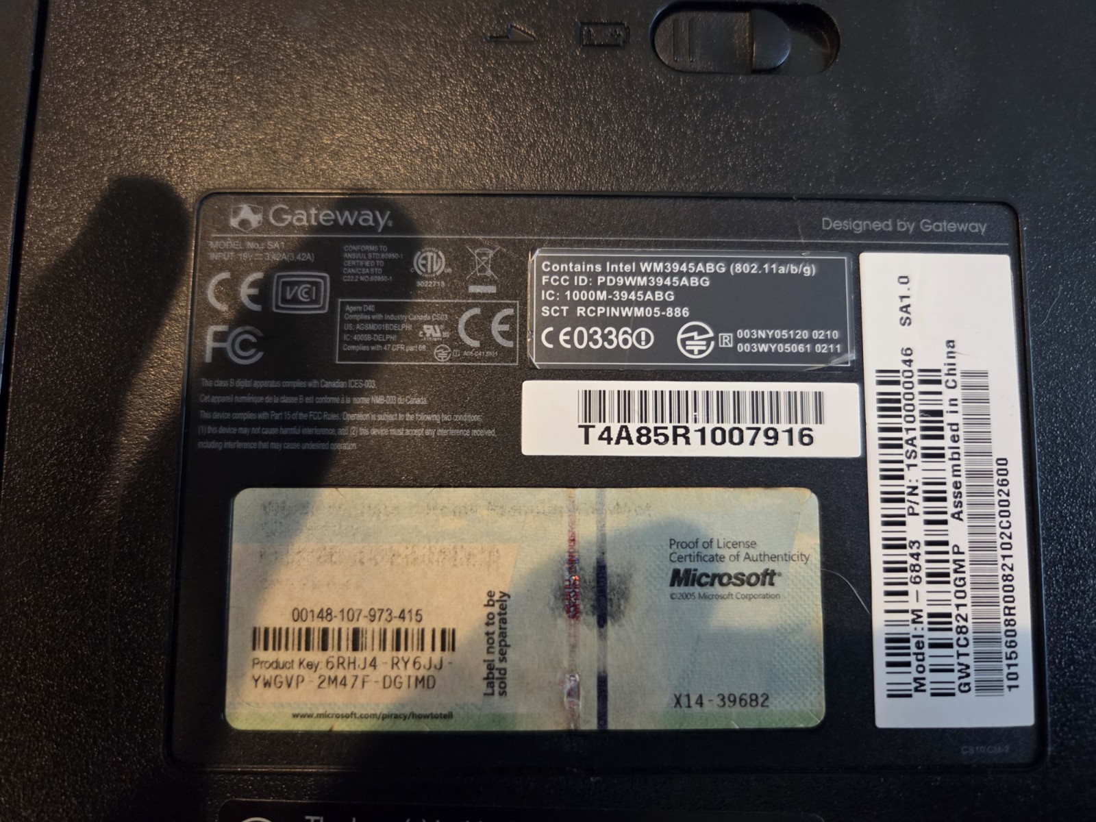 Dell Latitude D820 And Gateway M- Series Laptops