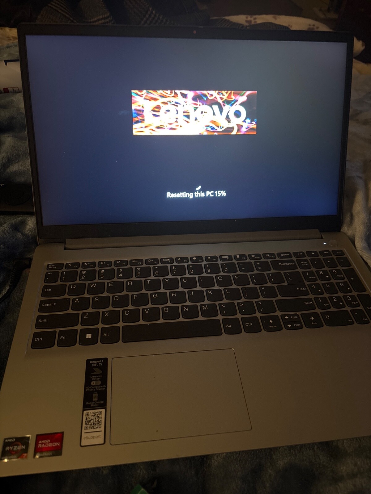 Lenovo Ideapad 1 15.6″ AMD Ryzen 7 5700U, 12GB RAM, 512GB SSD, Windows 11 S Mode