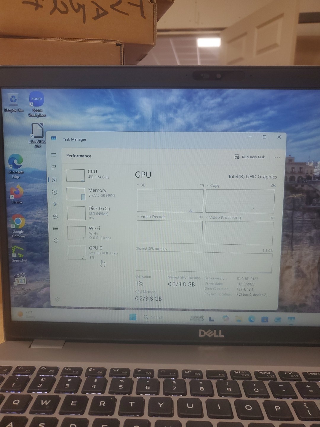 Dell Precision 3550 Laptop – i5-10310U 8GB 256GB SSD 15.6″ 051426-5