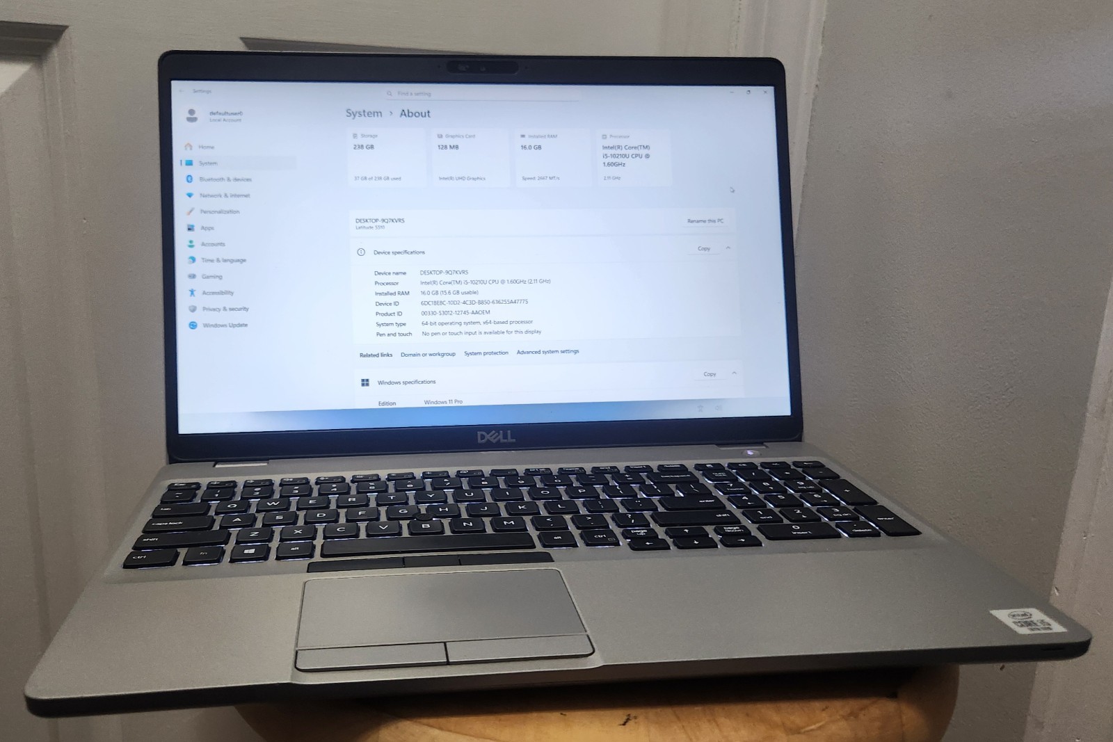 Dell Latitude 5510 Windows 11 Pro Laptop i5-10210U 16GB RAM 256GB nvme incl cord