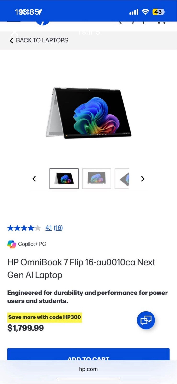 HP Omnibook 7 Flip 16 ,AI Laptop, BRAND NEW SEALED