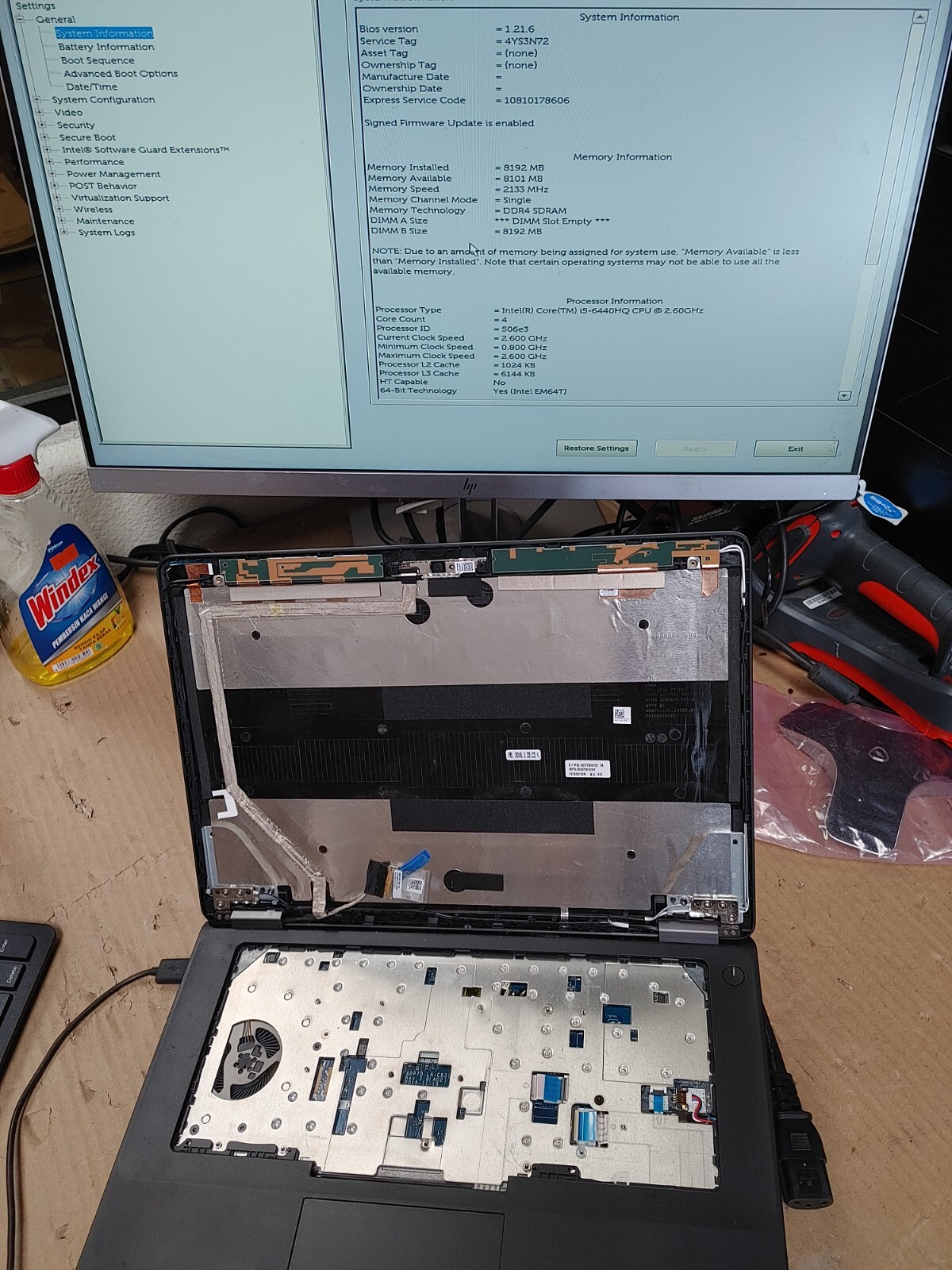 Dell Latitude E5470 Core i5-6440HQ@2.60GHz, NO RAM ,NO HD ( Selling Motherboard)
