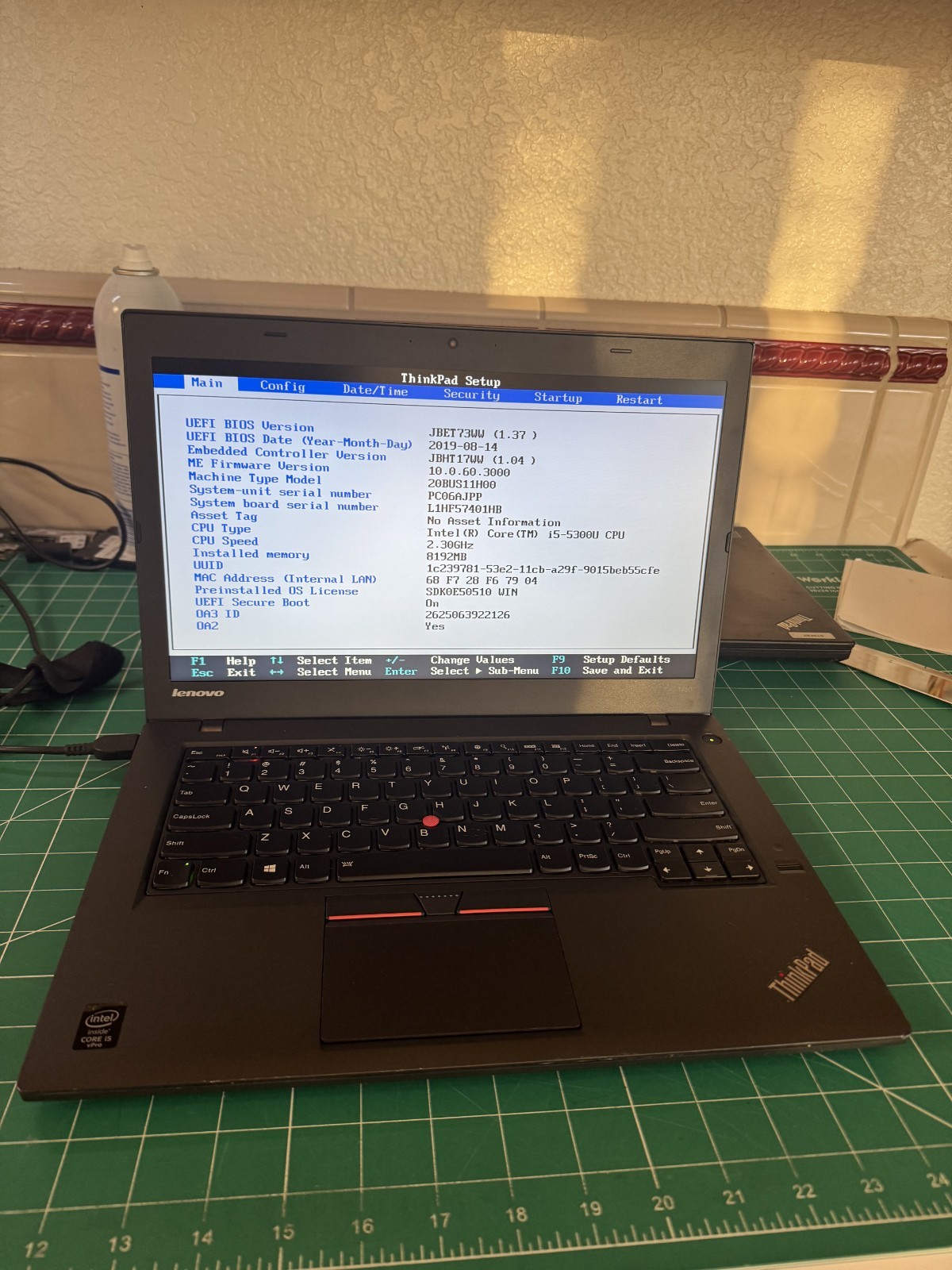 Lenovo T450 14IN I5-5300U 2.3GHZ 8GB RAM (NO AC,HDD,SSD,CADDY)