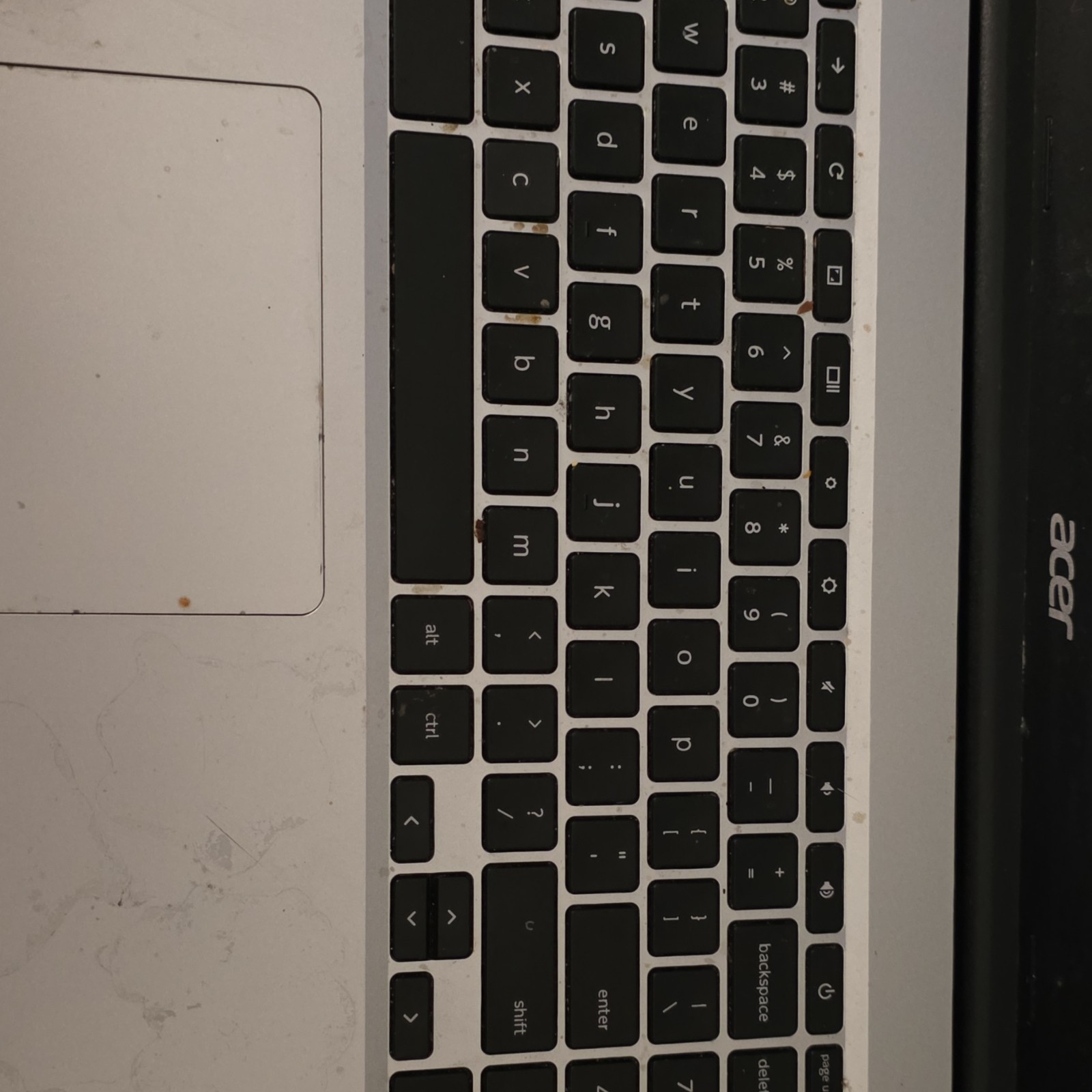 Acer Silver Black Laptop USB-C USB 3.0 Headphone Kensington Lock