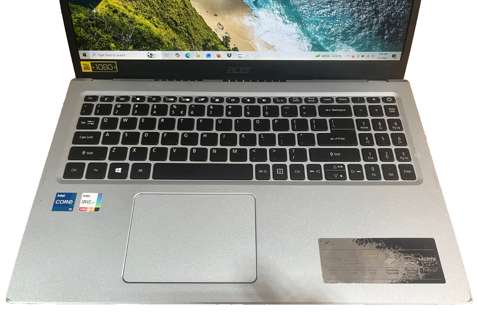 Acer Aspire 5 A515-56-56DJ 15.6″ FHD 2.4GHz i5-1135G7 8GB RAM 512GB SSD READ