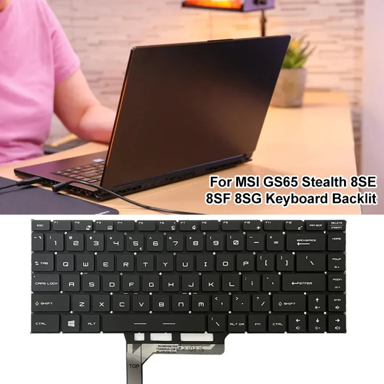US Version Laptop Keyboard with Backlight for MSI GS65 / GS65VR / MS-16Q2 / Ste