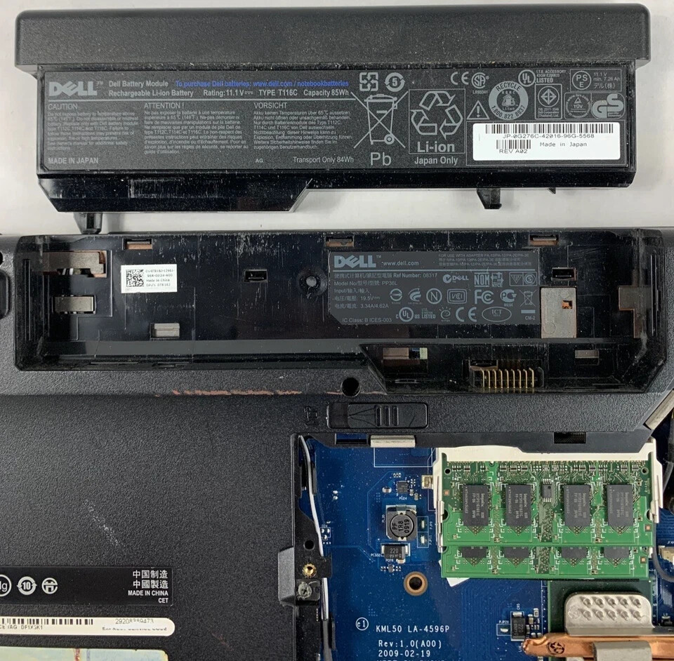 Dell Vostro 1520 Core 2 Duo No OS No HDD No Power Supply