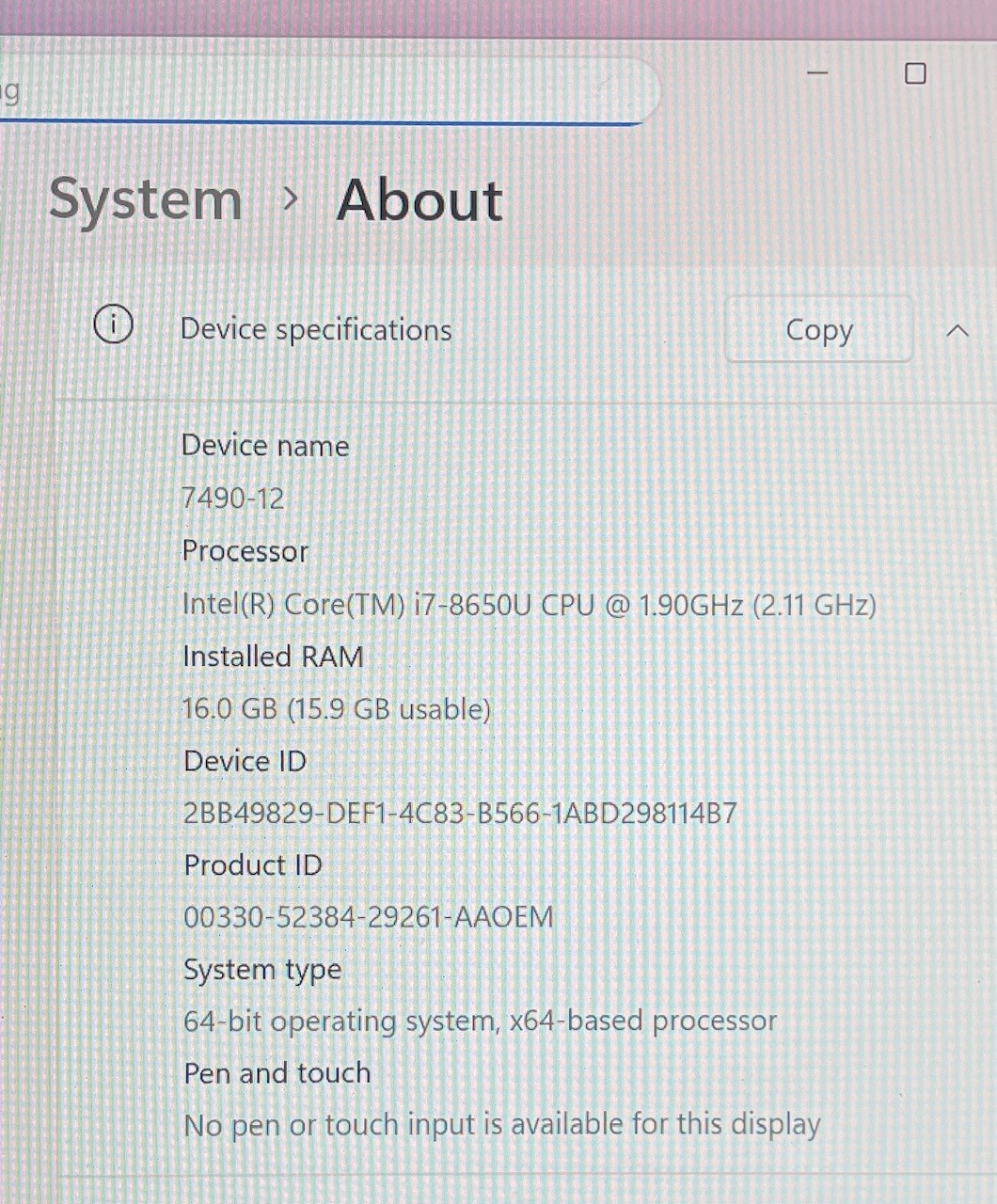 Dell 7490 14″ Laptop i7-8650U– 16GB/512gb+1tb/Win11 Pro 25H2+Office 2021-1 MORE