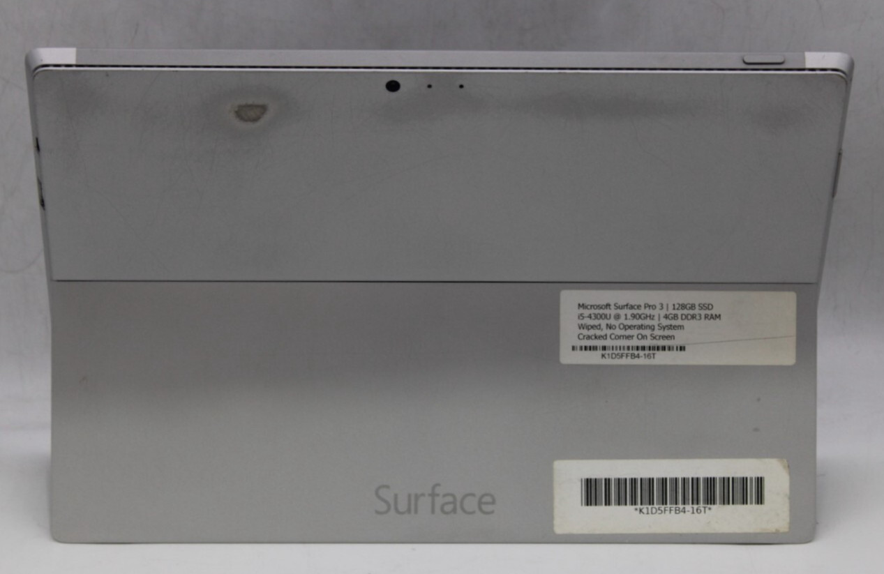 Microsoft Surface Pro 3 128GB i5-4300U@1.9GHz 4GB RAM NO OS *Parts/Repair*