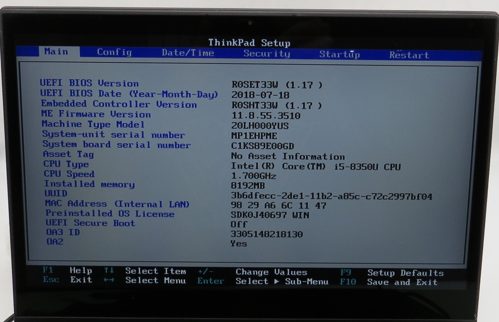 Lenovo X380 Yoga-12.5″-i5-8350U@1.70GHz-8GB DDR4 RAM-NO STRG-NO OS **READ**