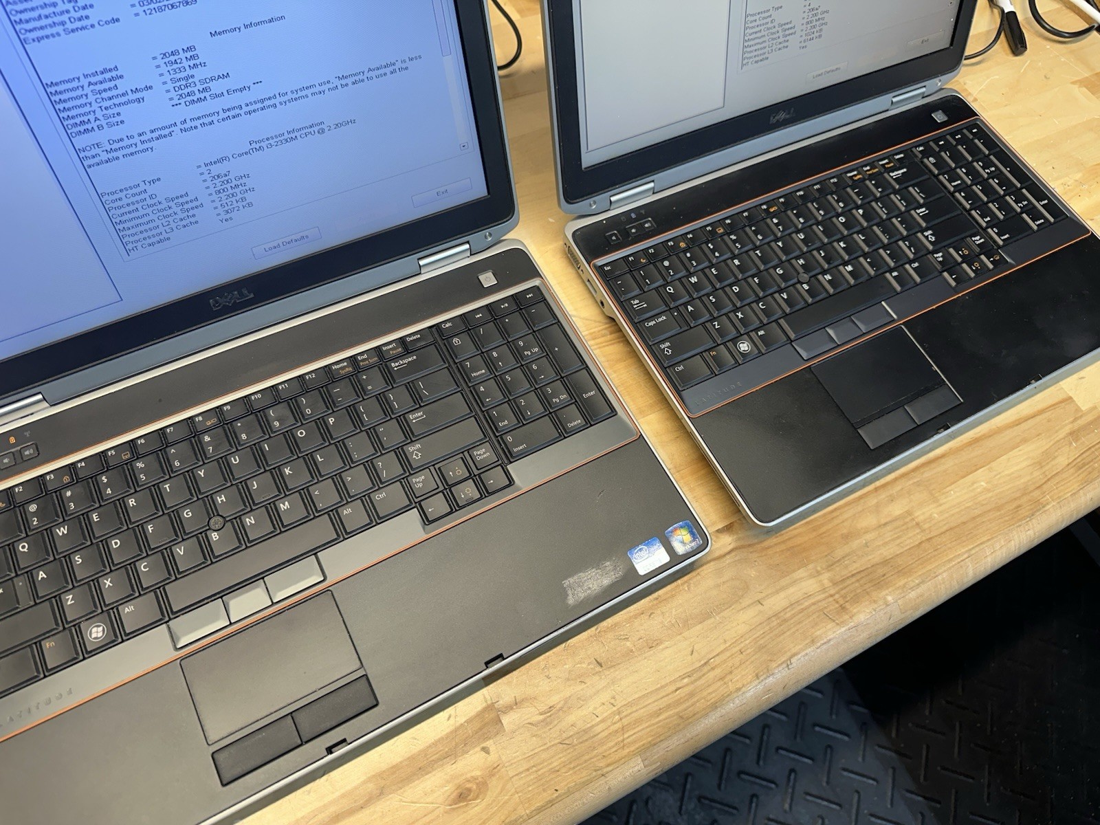 *LOT OF 2* DELL LATITUDE E6520 – i3 i7-2720QM / 2GB 8GB RAM *NO HDD /