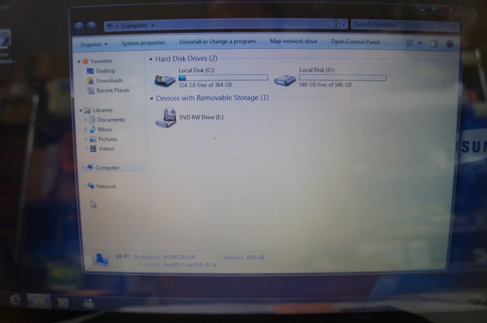 SAMSUNG QX411 NP-QX411L Core i5 14″ 364GB HD 6GB Mem 2.5GHz Win7 WORKING B153