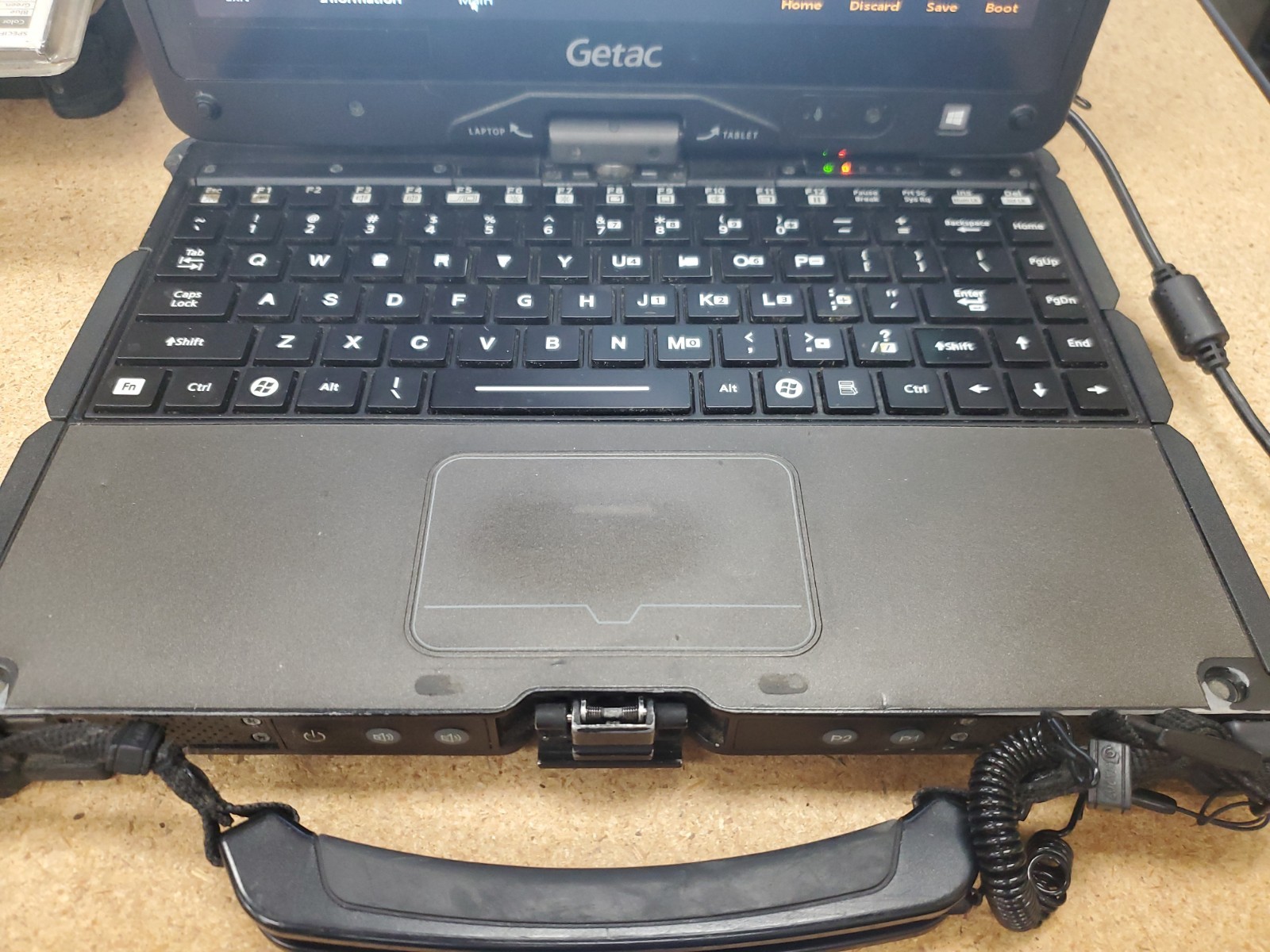 GETAC V110 Laptop Tablet Touch Screen i5-4300U 1.90GHz 8gB No HDD 9510hrs