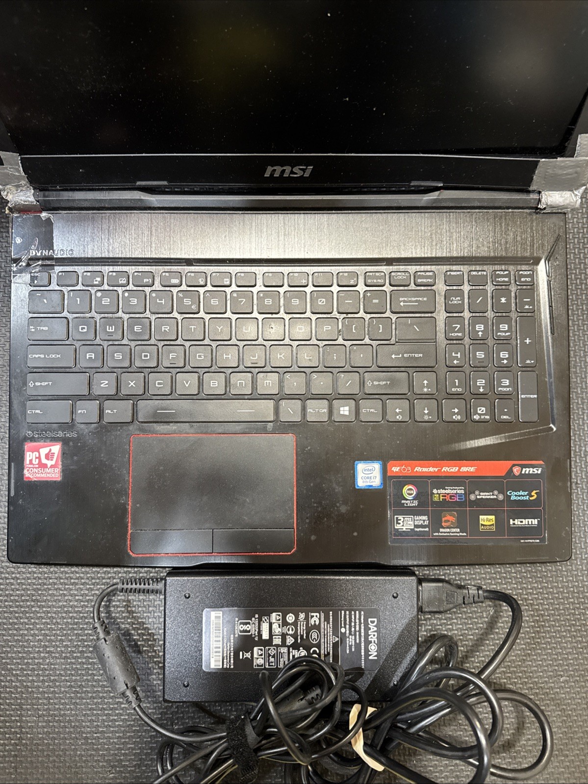 MSI GE63 RAIDER RGB 8RE GAMING LAPTOP INTEL I7 8th Gen NVIDIA GTX