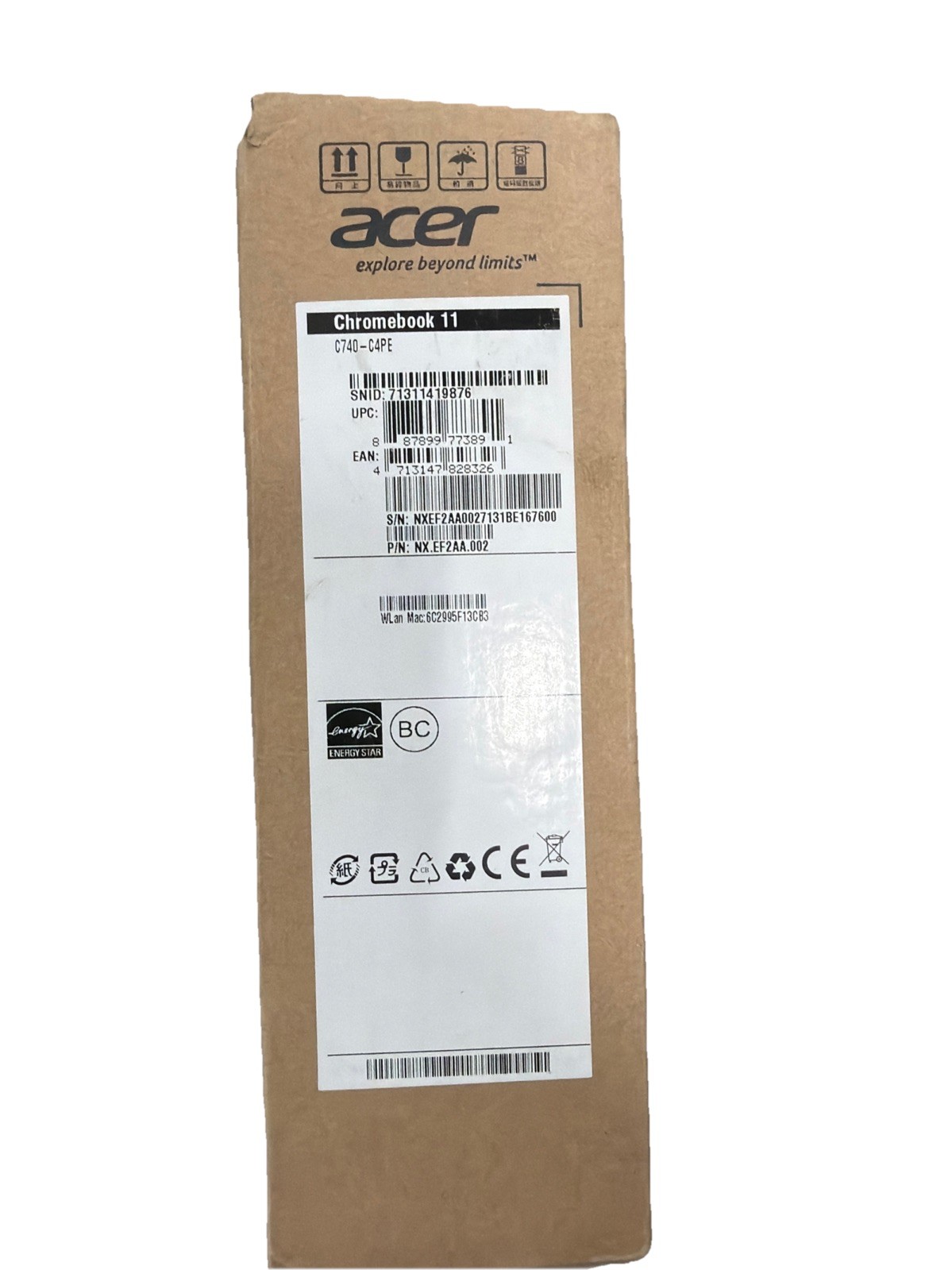 NEW OPEN BOX Acer chromebook 11 c740-C3P1 Intel Celeron 3205U 2GB RAM 16GB SSD