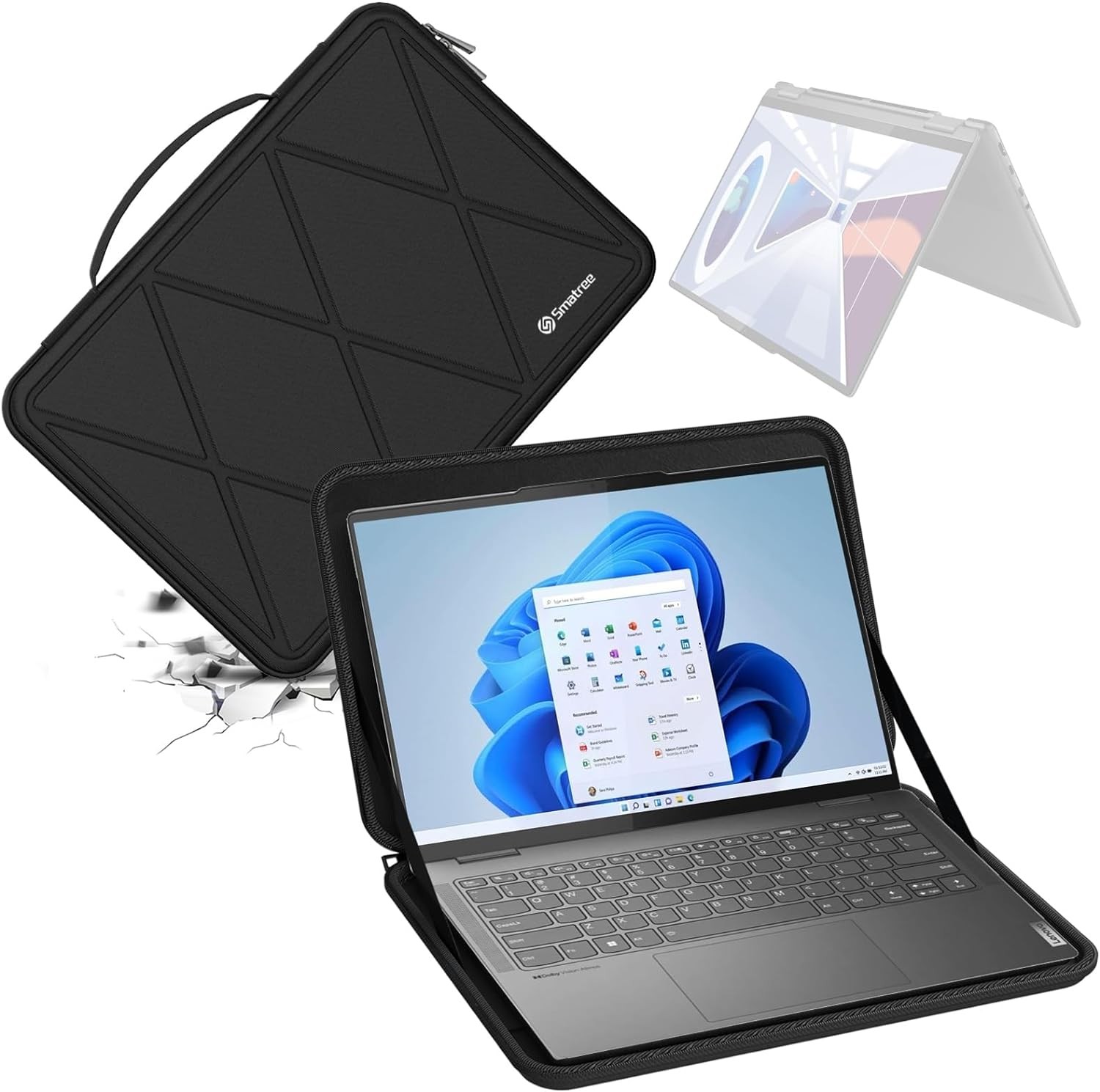 Hard EVA Protective Sleeve Case for 14 inch Lenovo Yoga 7i 2-in-1 Gen 10 Laptop