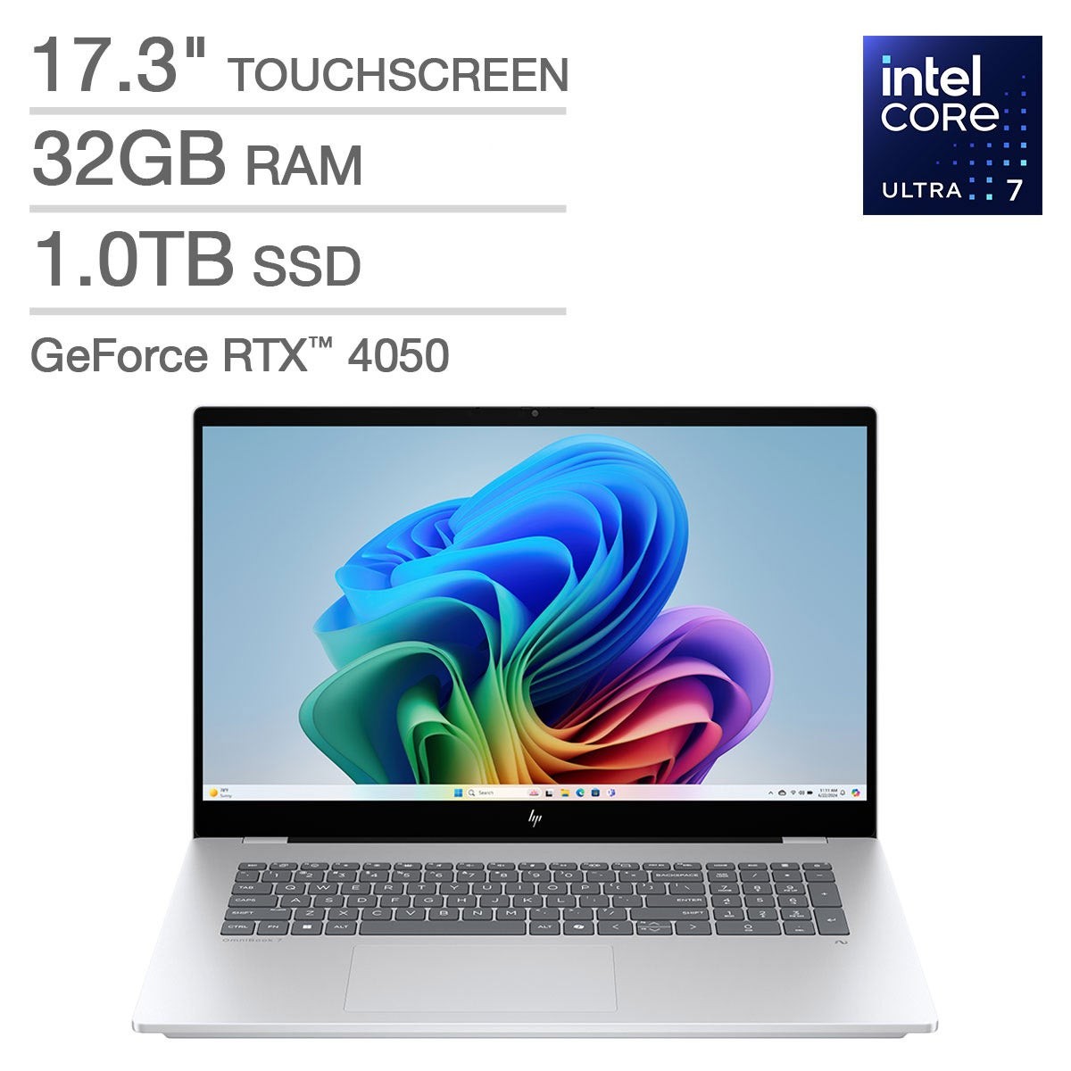 HP OmniBook 7 17.3″ Touch – Intel Ultra 7 258V, 32GB, 1TB SSD, RTX 4050, W11H