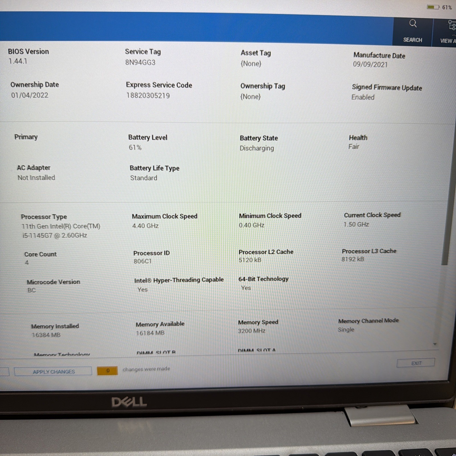 Dell Latitude 5520 i5-1145G7 16GB 512GB SSD 15″ FHD Win11
