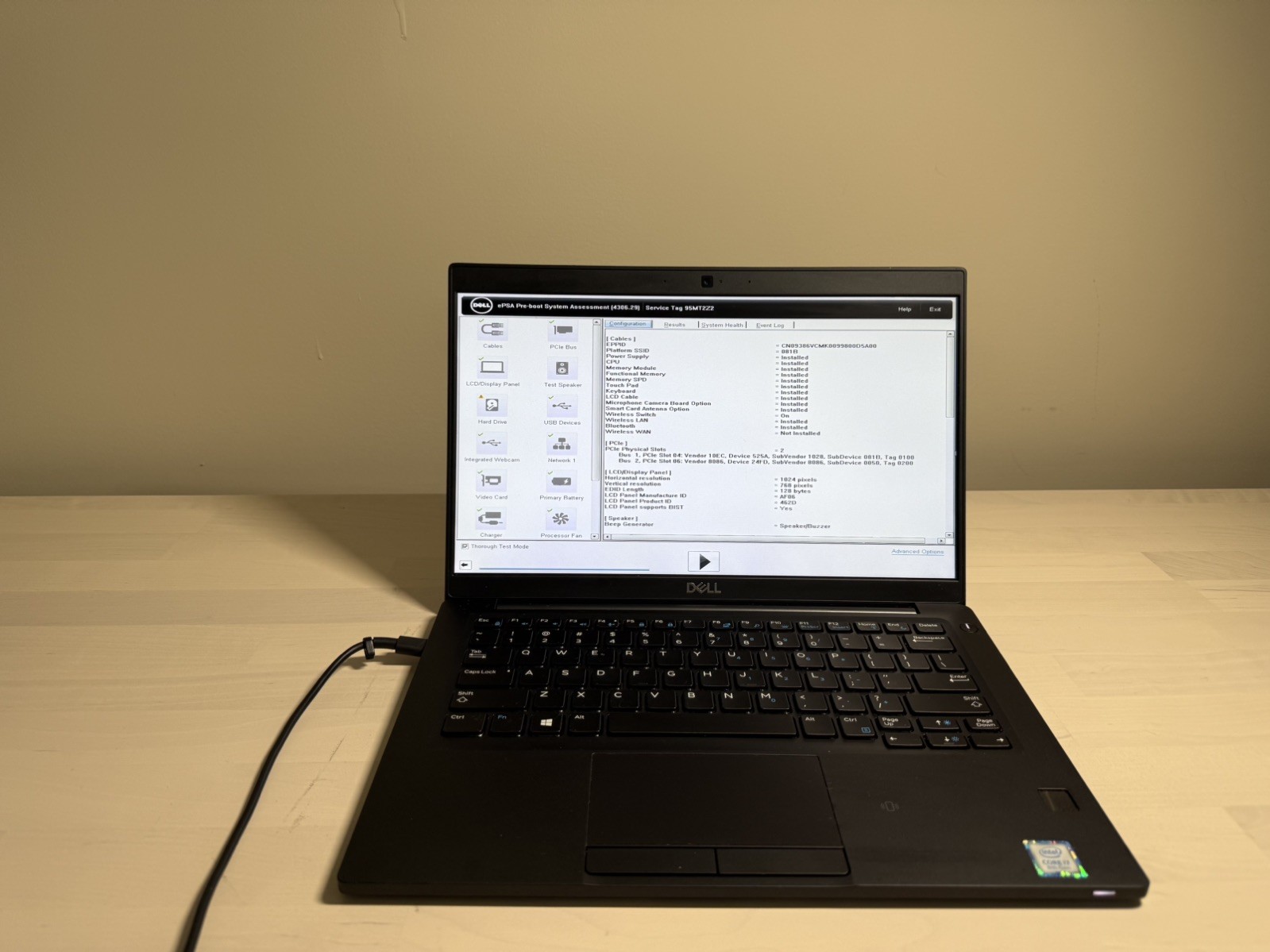 Dell Latitude 7390 Laptop Intel Core i7 8th Gen No HD/OS/AC Adapter