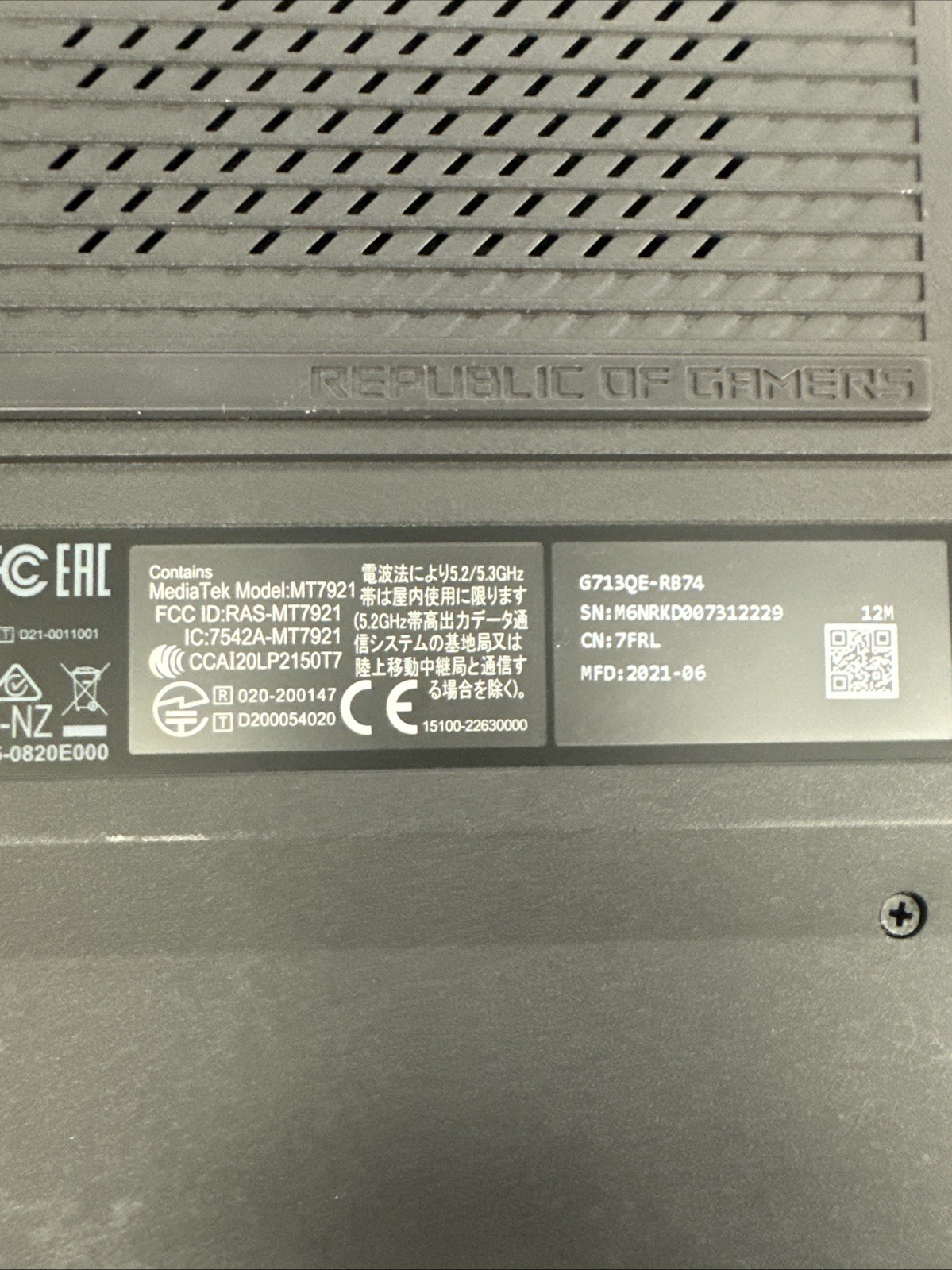 Rog Strix G713 5000 Series Laptop