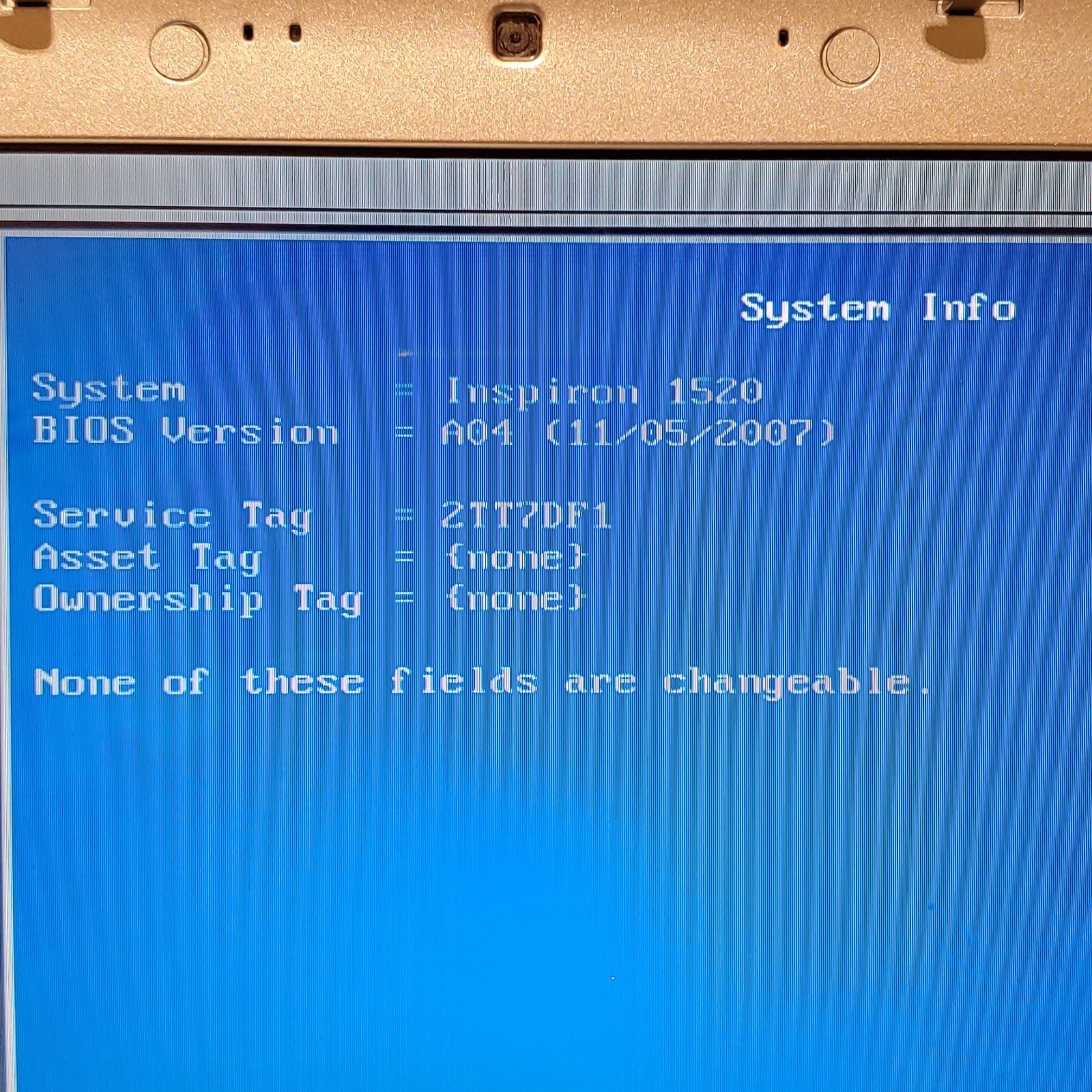 Dell Inspiron 1520 Laptop Clean & Ready To Go Windows XP Home 160GB 256MB 2GHZ