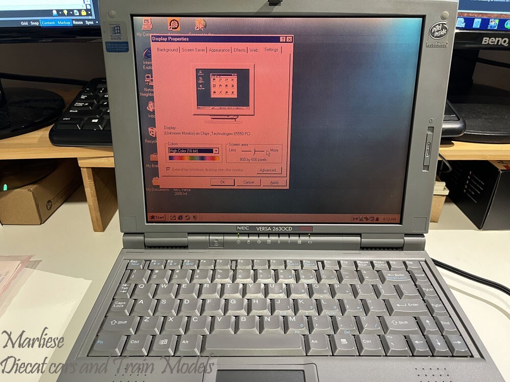 NEC VERSA 2630CD Laptop Pentium 133, 32MB RAM, 2GB HDD, Win 98 w/ Original PSU