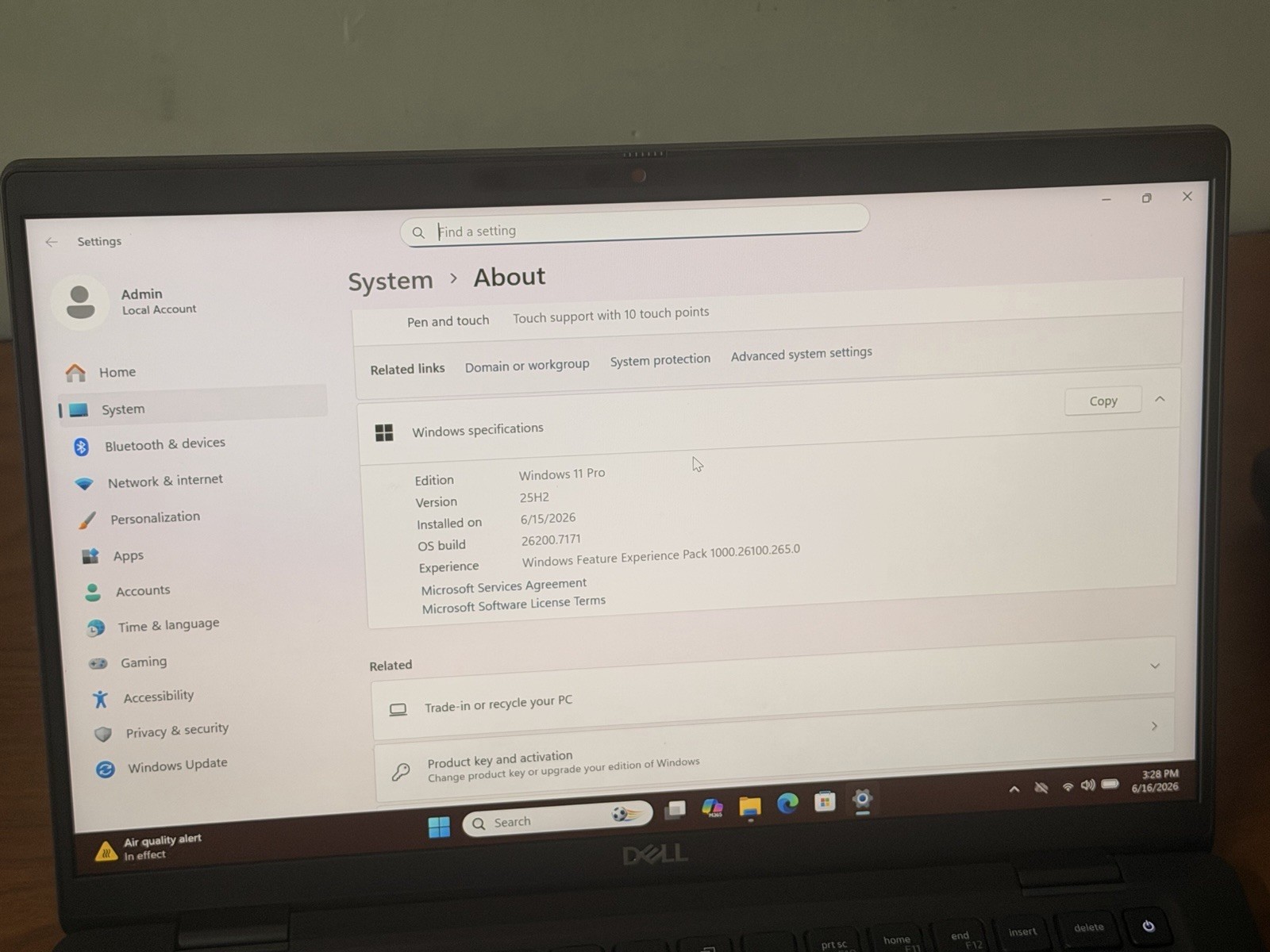 Touch Screen Dell Latitude 7420 Core i7-1185G7@2.8Ghz 16GB 256G Win11 Pro
