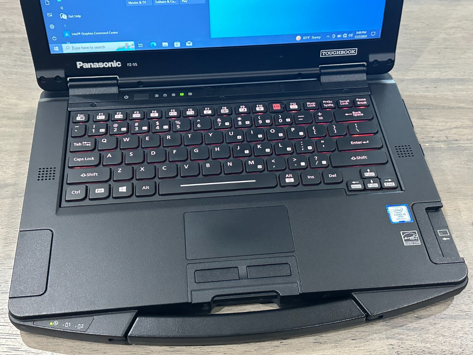 Panasonic Toughbook 55-Core i5 8365U 1.6GHZ 32GB-512GB GB-DVD Drive Card Reader