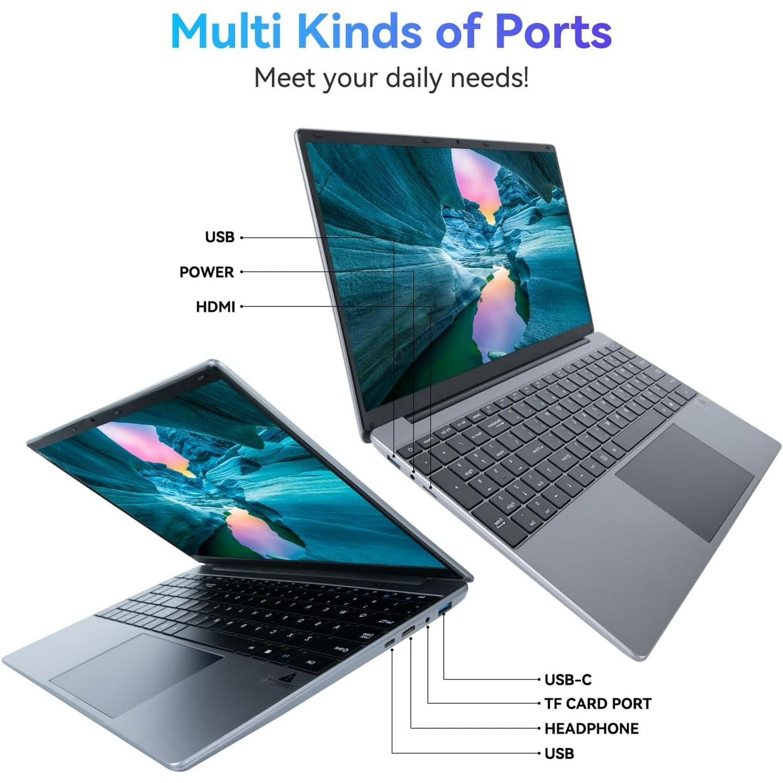 15.6 inch Laptop 12GB RAM DDR4 512GB ROM SSD Windows 11 Computers Bluetooth WiFi