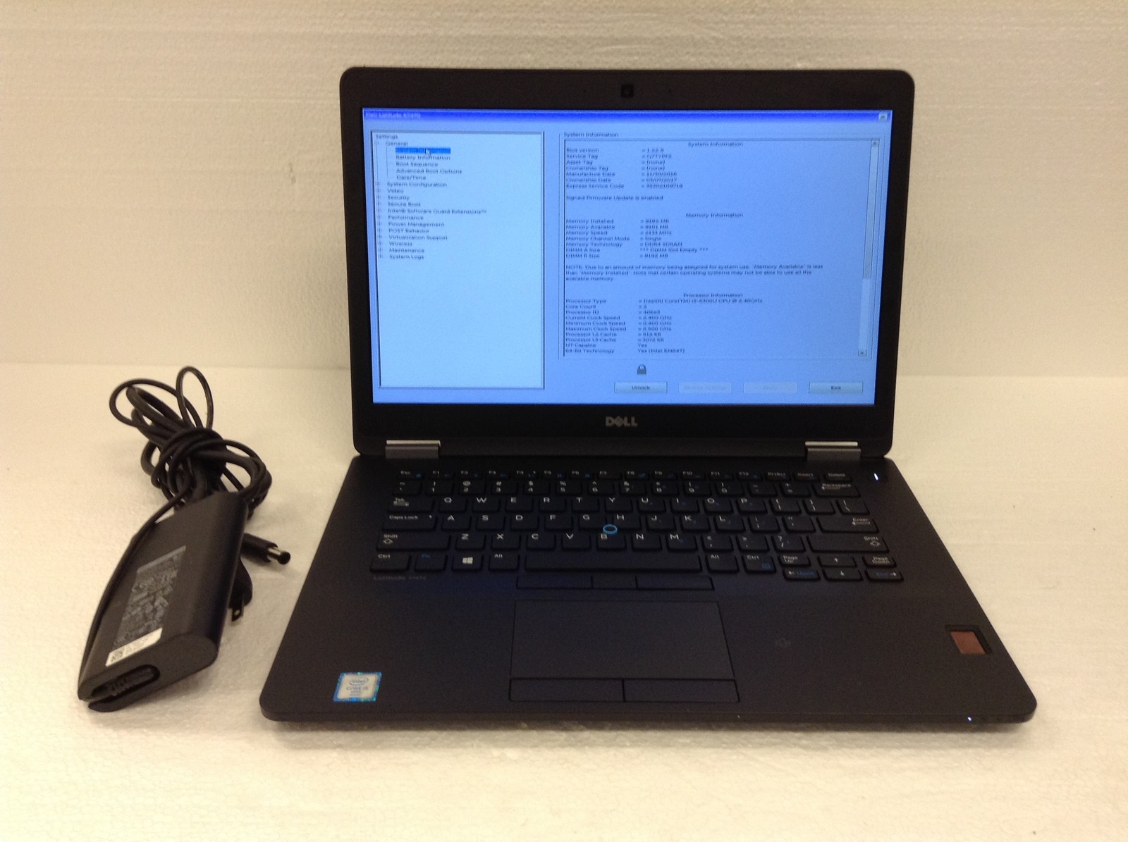 Dell Latitude E7470 Laptop i5-6300U 2.4GHz 14″ w/AC Adapter, No RAM,HD,FREE SHIP