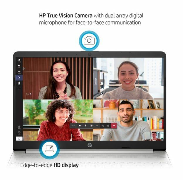 HP 15.6″ Laptop Intel Core i3-1115G4 8GB RAM 256GB SSD Windows 10 Home Silver