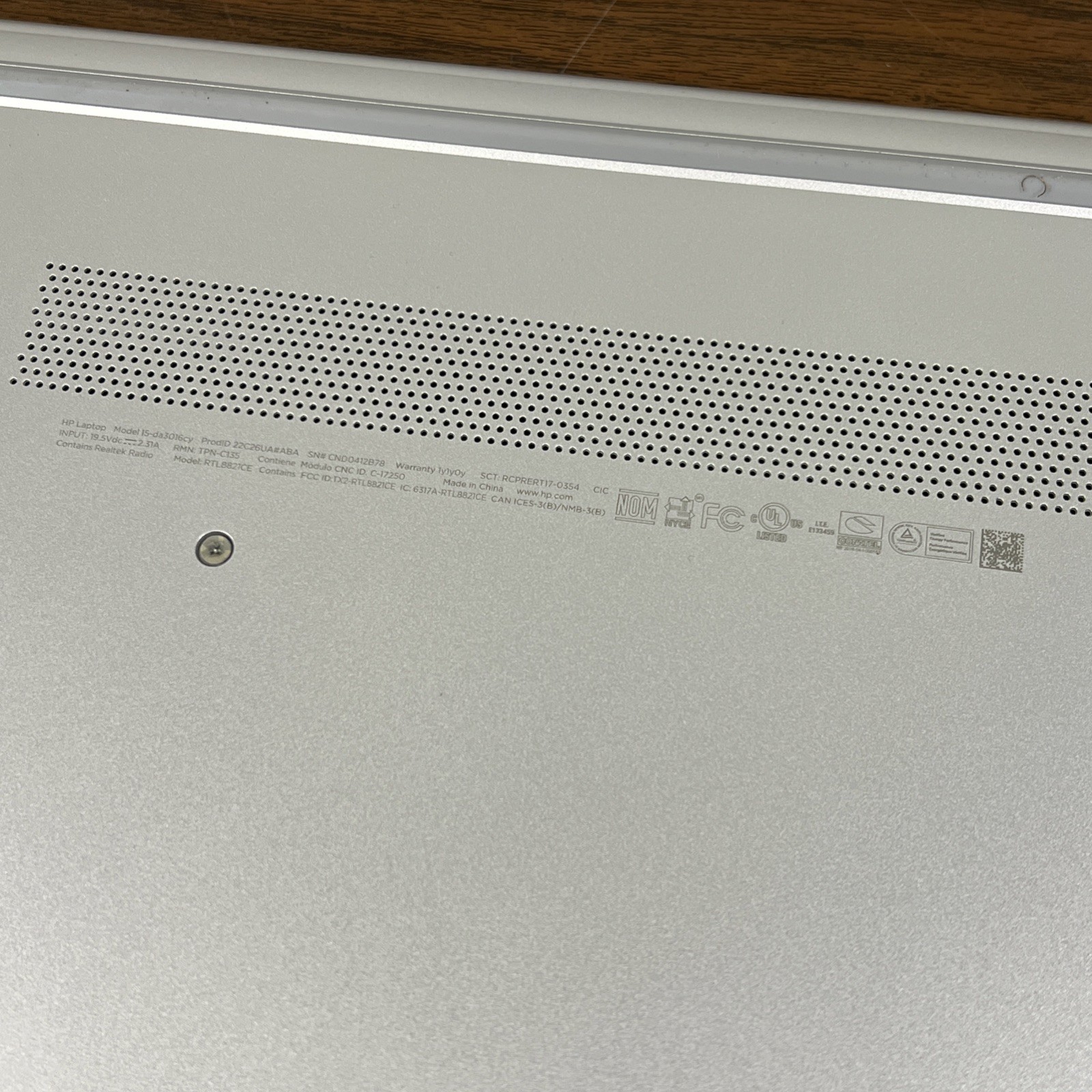 HP 15-da3016cy Laptop i5-1035G1 1.00Ghz, 12GB Ram, 2TB HDD, Windows 11 Home