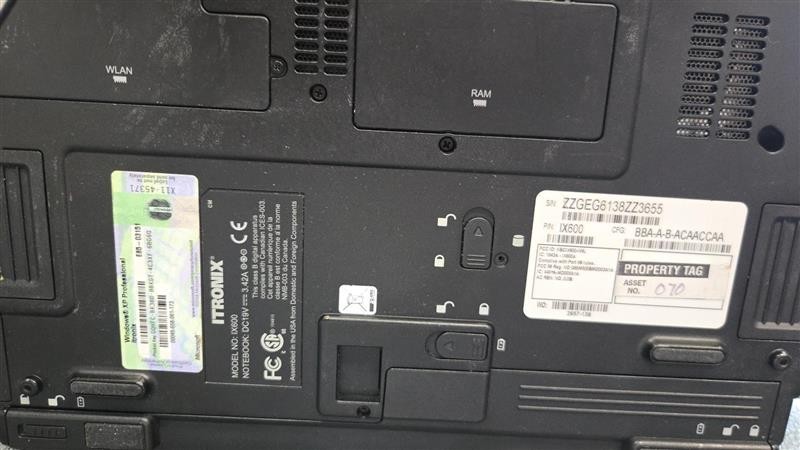 Vintage Military General Dynamics Itronix GoBook IX600 Laptop Windows XP working