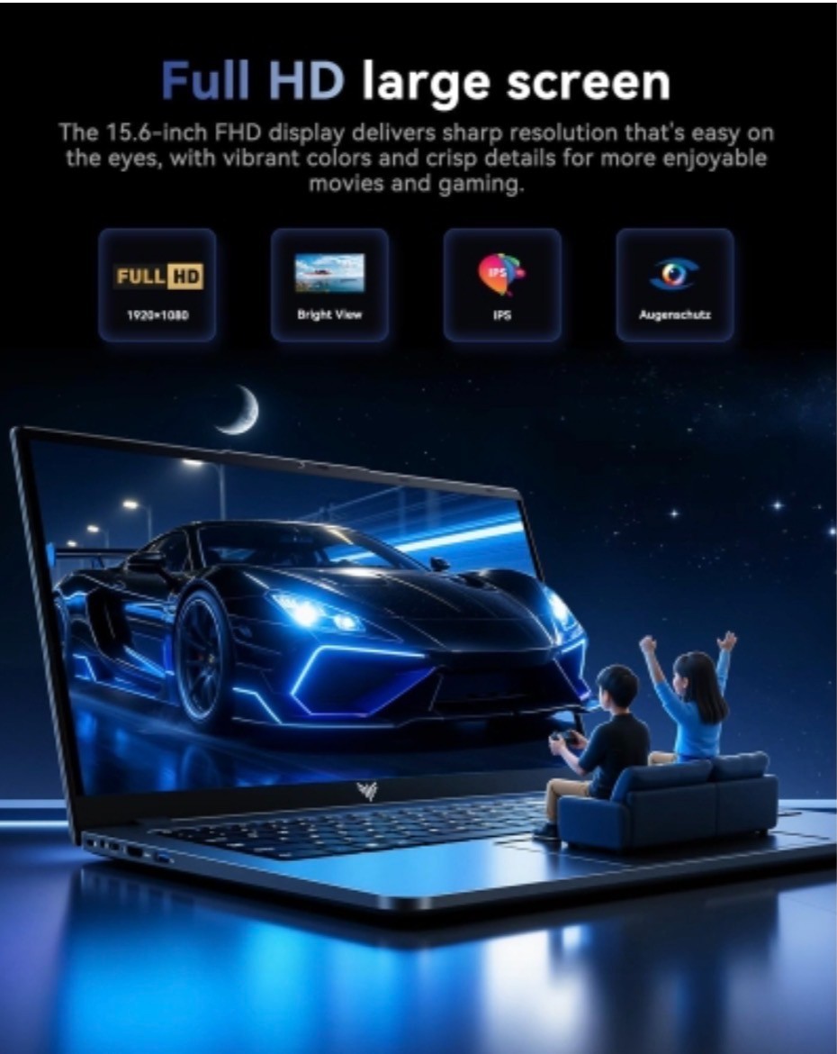 ACEMAGIC LX15Pro 15.6″ FHD 1920x1080Laptop,Intel i5-12600H(12C/16T,Up to 4.5GHz)
